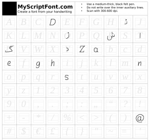 نمونه پر شده 300x282 - چگونه با دست خط خودمان تایپ کنیم؟