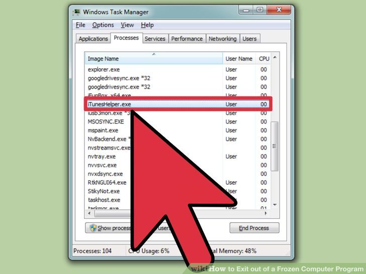 aid927510 728px Exit out of a Frozen Computer Program Step 7 - آموزش بستن یک نرم افزار قفل کرده