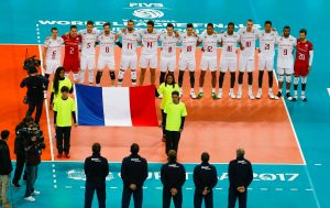 Franceteamduringtheanthem21 300x189 - فرانسه قهرمان لیگ جهانی شد/ نخستین مدال کانادا با شکست آمریکا