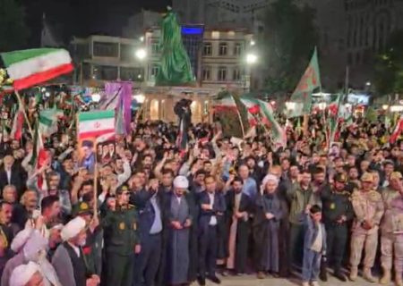 طنین نوای «یا حیدر» در تجمع شبانه خوی