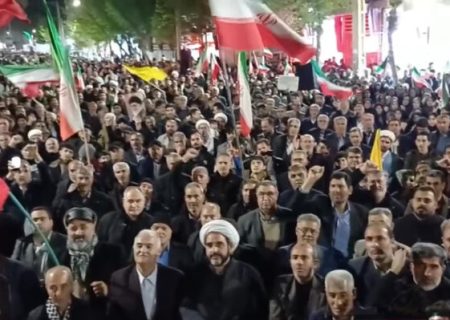 مردم میاندوآب در یکصدمین تجمع شبانه سنگ تمام گذاشتند